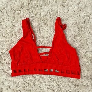 BRIGHT RED BIKINI TOP